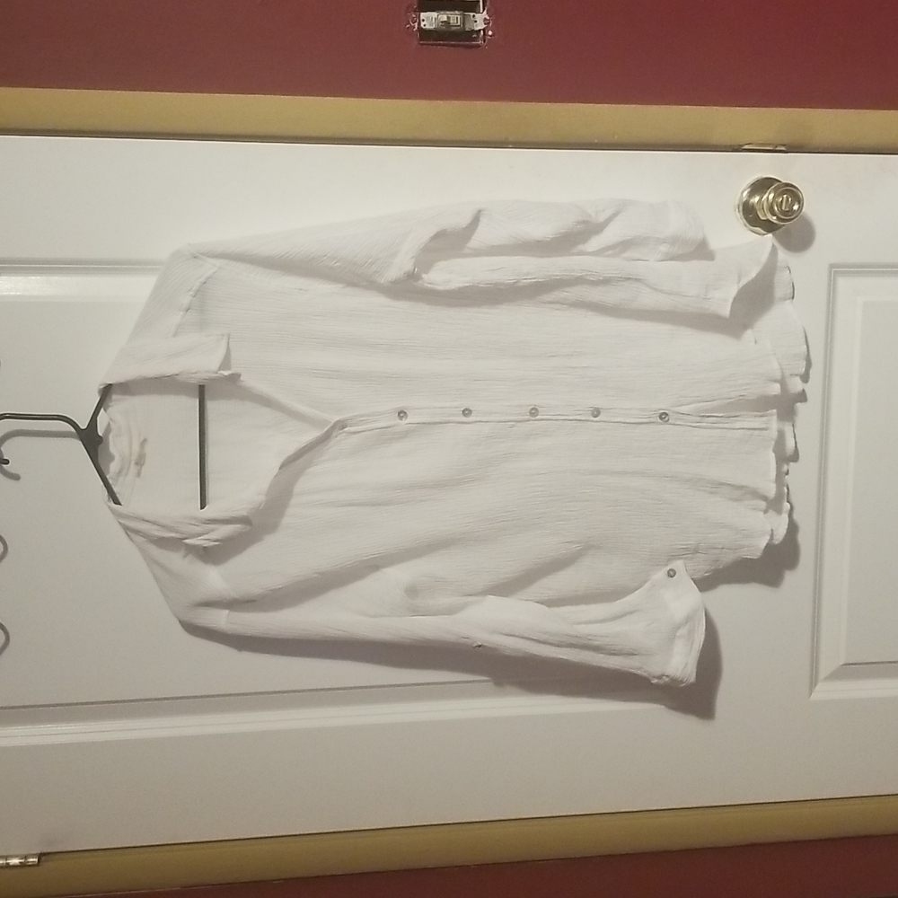 White button down blouse